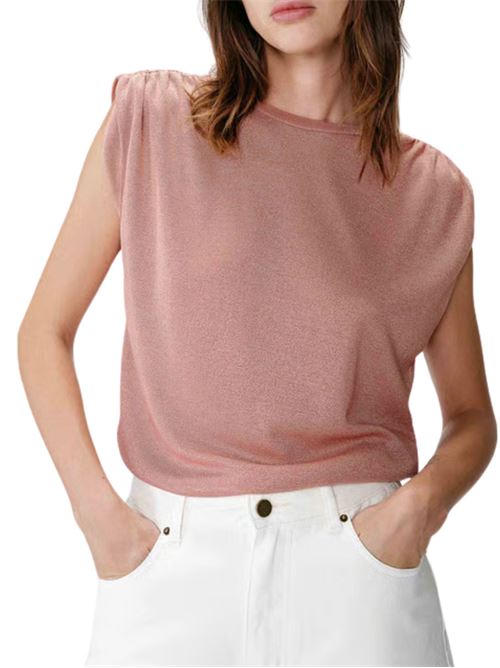 T-shirt smanicata in lurex Grace & Mila | SS2627034ROS